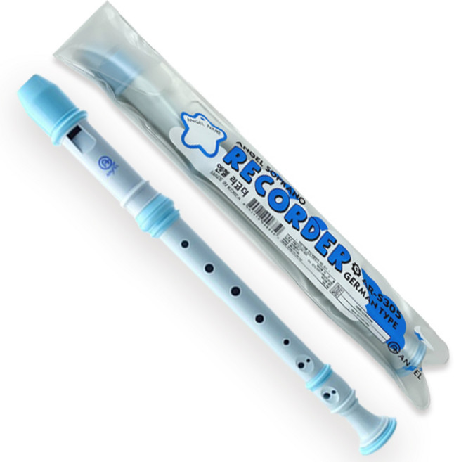 엔젤악기 소프라노 리코더 저먼식 G, 블루, 1개