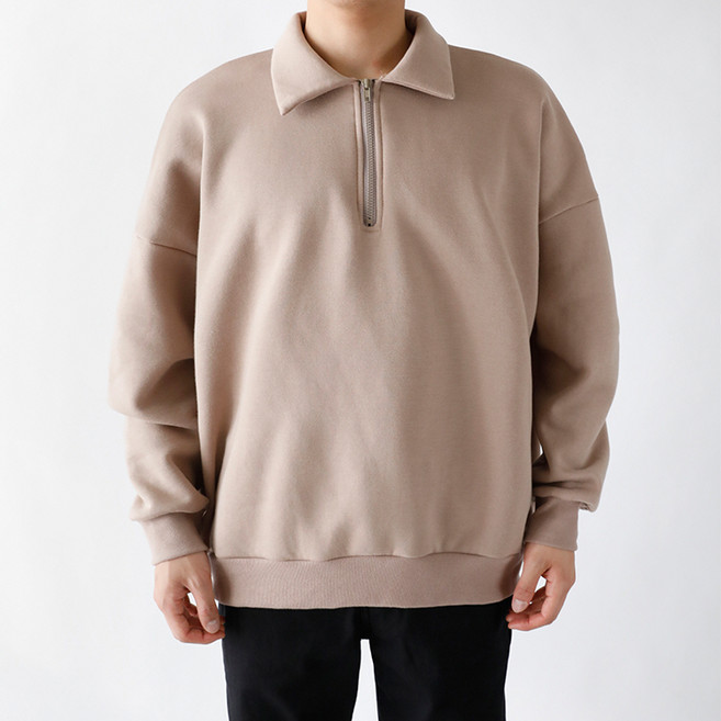 해리슨 남성용 기모 지퍼 카라티 MDL1479