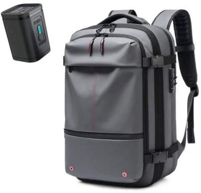 압축가방 여행 남성용 배낭 진공 압축 노트북 대용량 학교 확장 하이킹 비즈니스 17 인치, 4) Pumps, 1개, 1개입