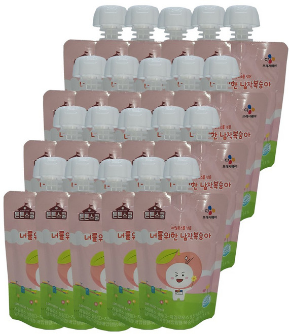 CJ 튼튼스쿨 너를위한 납작복숭아, 튼튼스쿨CJ 너를위한 납작복숭아 ,, 20개, 100ml