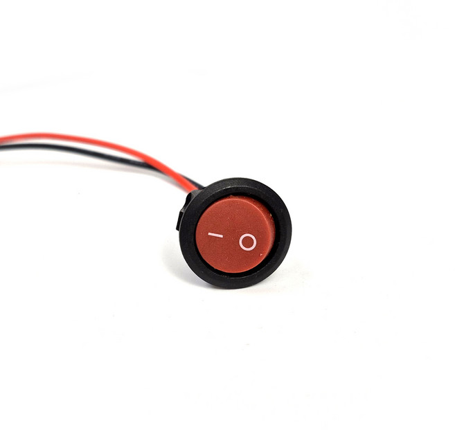 차량용 자동차 소형 스위치 전기 전원 버튼 똑딱이 토글스위치 터치스위치, 1개, 레드