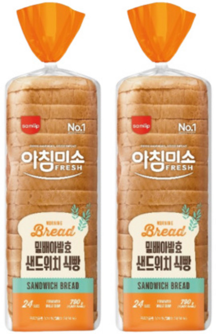 [JH삼립] 모닝데이 토스트샌드위치식빵 768g 2봉, 2개