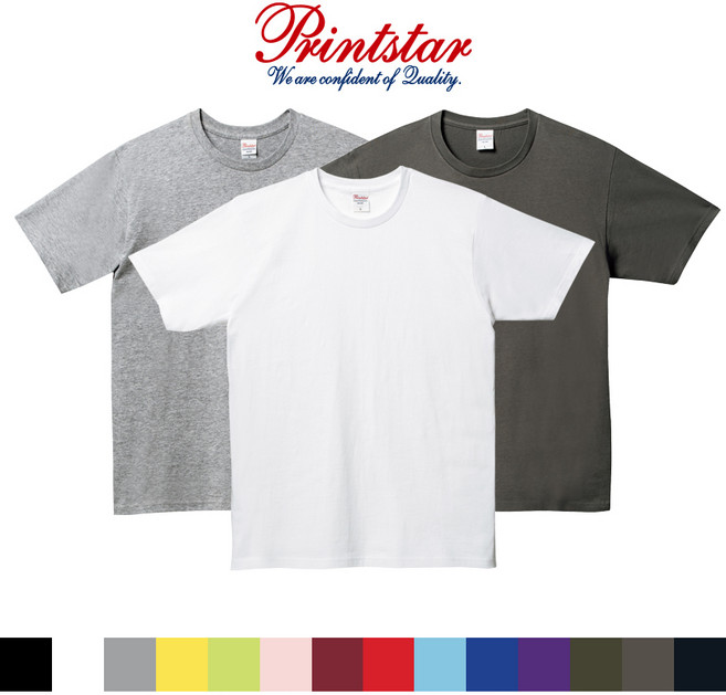 프린트스타 20수 스탠다드 라운드 반팔 티셔츠 무지 면티 티 00086-DMT