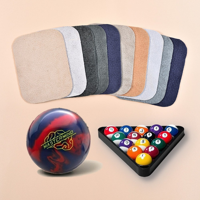 룽고가죽 100%천연가죽 단면 볼링공타월 5장1세트 볼타올 기름제거시트 녹방지닦개, 랜덤, 1세트