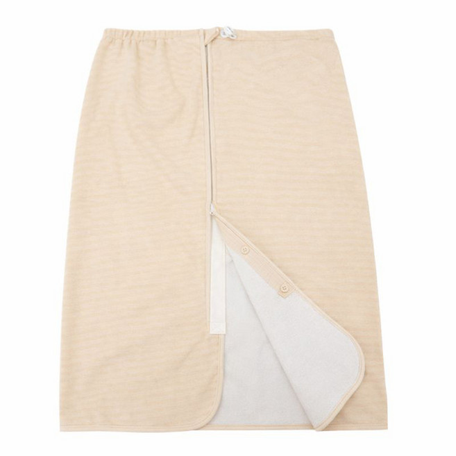 아띠꼴로 환자 노인 어르신 환자복 임산부 방수치마 산모 방수매트, 스트라이프 베이지, M, 1개