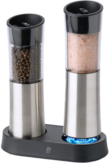 프로살림 무선 충전식 전동 소금 후추 그라인더 오토필레, 1세트, 100ml