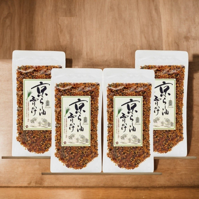 일본 교토 교라유 후리카케 후리카게 고소하고 매운맛 50g x4팩 주먹밥, 4개