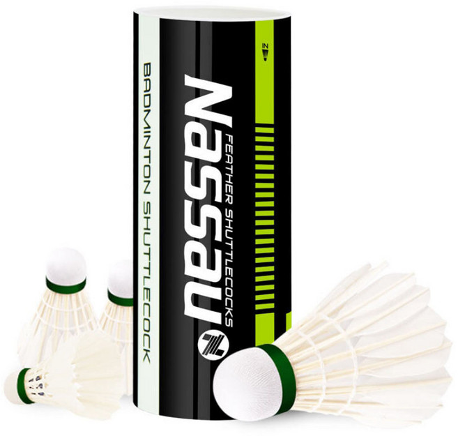 낫소 낫소 배드민턴 셔틀콕 NSC-703 깃털 3입 배드민턴콕, 1개