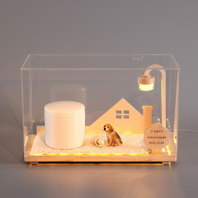 강아지 고양이 아크릴 추모함 애견 유골함 보관대