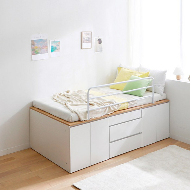 파로마 홈즈 올인 슈퍼싱글 가드형 성인 벙커침대 HYS004-1, 오크화이트