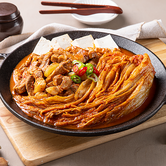 [밥상에김치] 김치찌개 김치찜 1인분 원팩 식당용 찌개베이스, 1개, 350g