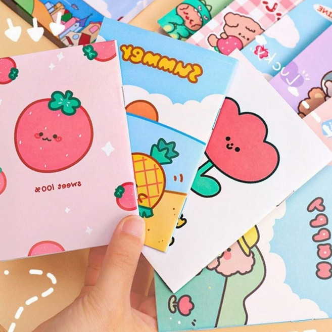 수첩 미니 캐릭터 노트 학생 메모 다이어리 휴대 필기, 1개, GT  7.토끼