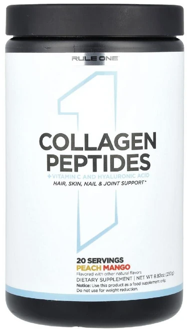 Rule One Proteins 콜라겐 펩타이드 비타민C 및 히알루론산 복숭아 망고 250g(8.82oz) Proteins (룰 원 프로틴), 250g, 1개 - 쿠팡