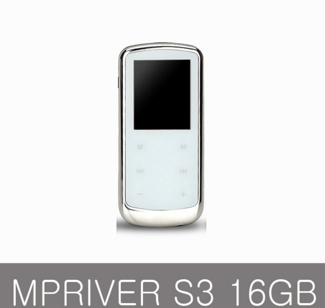 엠피리버 S3 MP3 FM 정전식터치 녹음 70시간재생 TF32GB, 16GB, 화이트