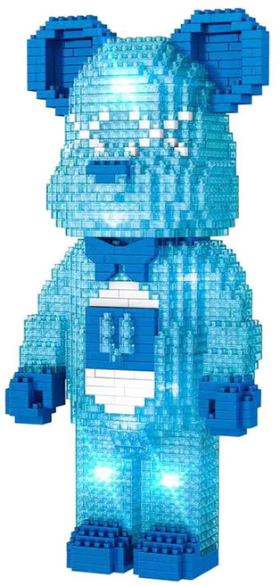 [알꿀밤-나노블럭-베어] YK파랑 베어브릭 무드등, 파랑, 1개