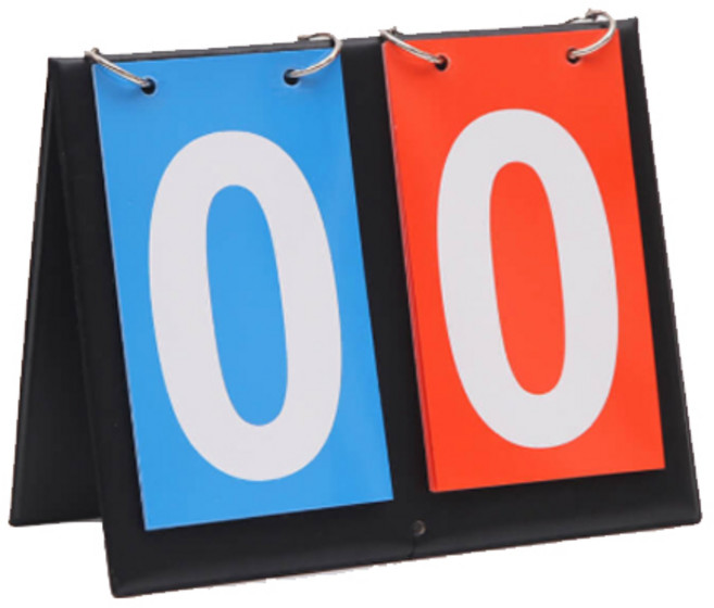 [메잌미] 다용도 접이식 경기 점수판 스코어판, 1세트, 레드+블루