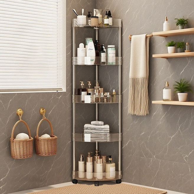 욕실 선반 욕실코너선반 화장실선반, 1개, 투명