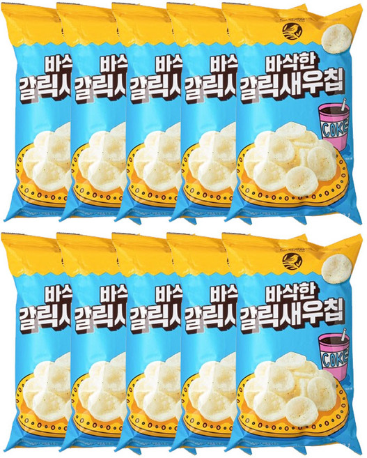[lvmall 무료배송] 노브랜드 감바삭한 갈릭새우칩 140g 세트, 155g, 10개