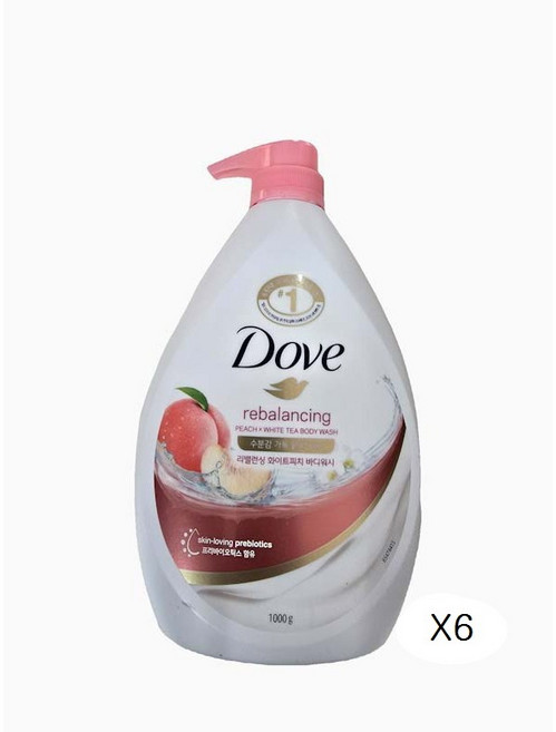 도브 리밸런싱 화이트피치 바디워시, 1kg, 6개
