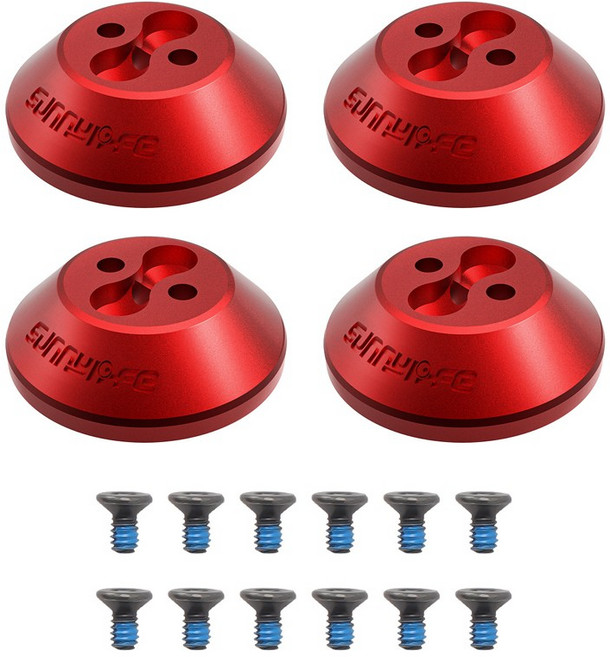 DJI 아바타2 드론 전용 모터 보호캡 레드 CNC 알루미늄 방수 방진 습기 차단 프로펠러 고정 안정성 강화 액세서리, 1개, (아바타2) 모터보호캡(레드)