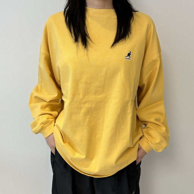 [국내정식매장] 캉골 티셔츠 Kangol 헤비 싱글 롱슬리브 3530 머스타드