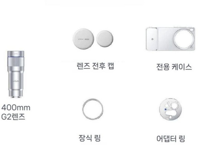 vivo X300 Ultra 망원 G2 렌즈 전문가 촬영 세트 초장거리 스마트폰 텔레컨버터, 400mm G2렌즈 세트(렌즈+케이스), 1개