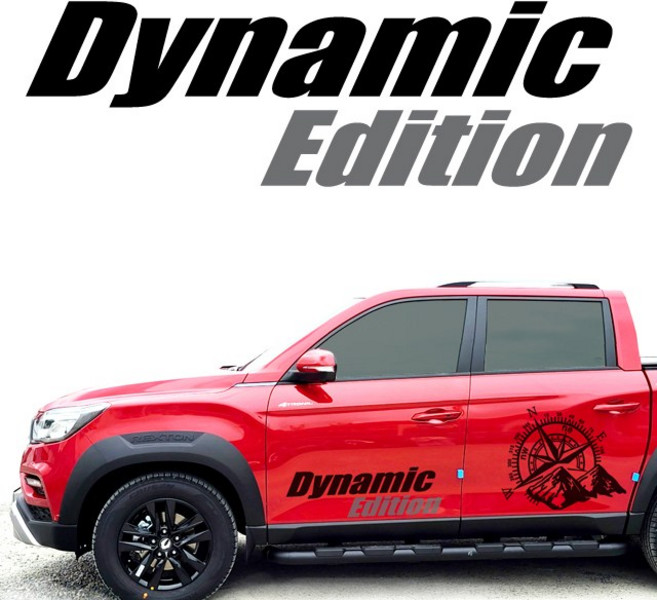 렉스턴스포츠 칸 쿨맨 다이나믹에디션 스티커, 1개, 선택1 레드+실버