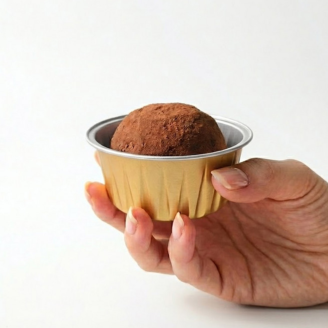 두바이 쫀득쿠키 포장용기 70g 큰사이즈용 AK125C 베이킹컵 뚜껑포함, 10개, 골드