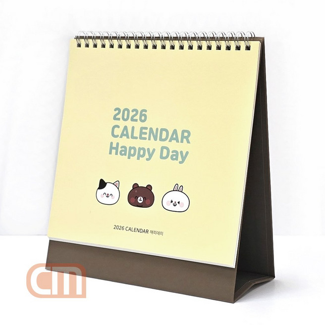 해피데이 탁상용 달력 2026년 데스크 미니 캘린더