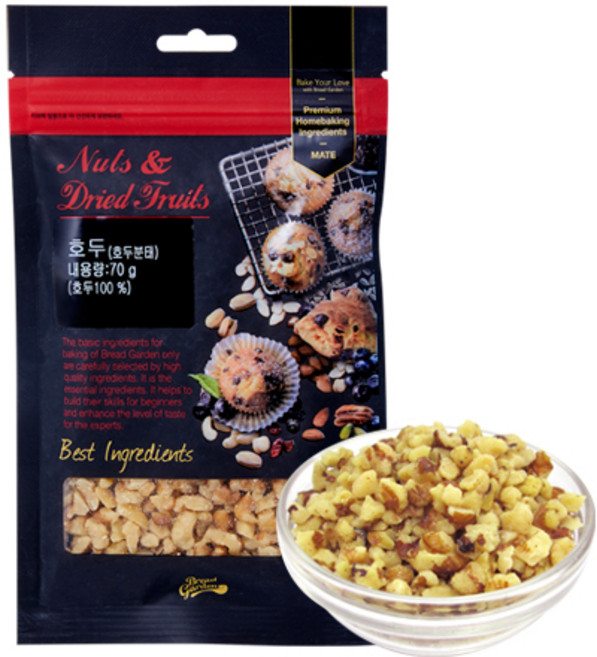 브레드가든 호두분태 70g Walnut, 1개