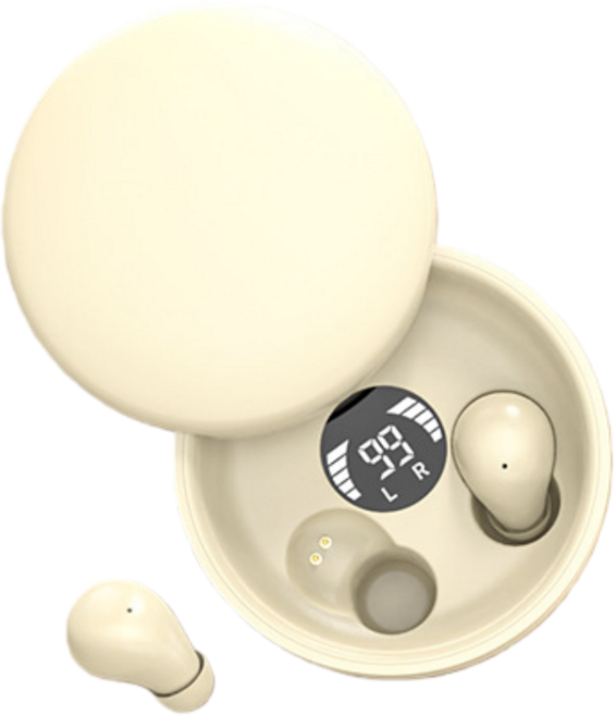 JODDA 5.4 헤드폰 블루투스 헤드셋 무선 소음을 줄이다 초소형 수면 블루투스 헤드셋, 흰색