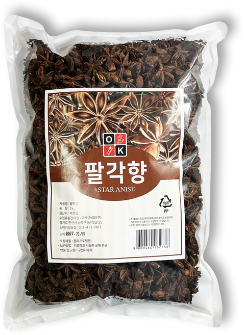 팔각향 스타아니스 마라탕 오향 팔각 회향, 1kg, 1개