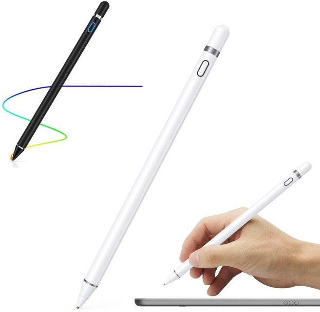 갤럭시탭 레노버 샤오신 샤오미 미패드 아이뮤즈 태클라스트 APEX 디클 이북 리더기 오닉스 북스 엘지 지패드 울트라탭 포유디지탈 뮤패드 호환 태블릿 정전식 터치펜 펜슬 아이친구, 1개, 흰색