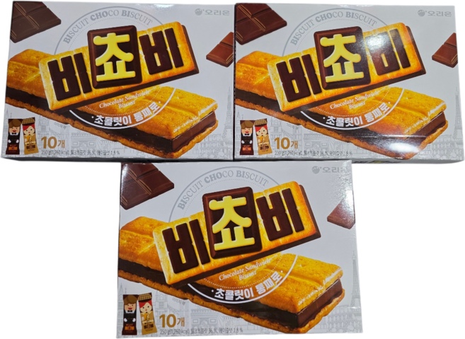 오리온 비쵸비 비스켓, 250g, 3개