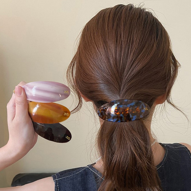 코코쥬 레트로 타원형 클립 머리핀