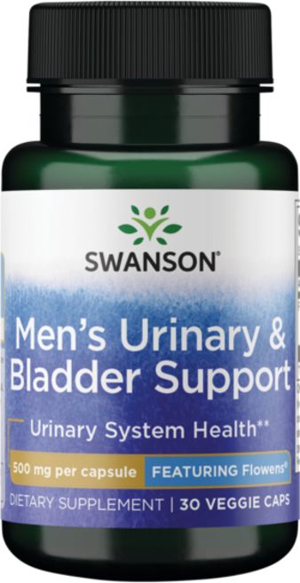 스완슨 멘스 유리너리 & 블래더 서포트 Flowens 500mg 베지 캡, 1개, 30정