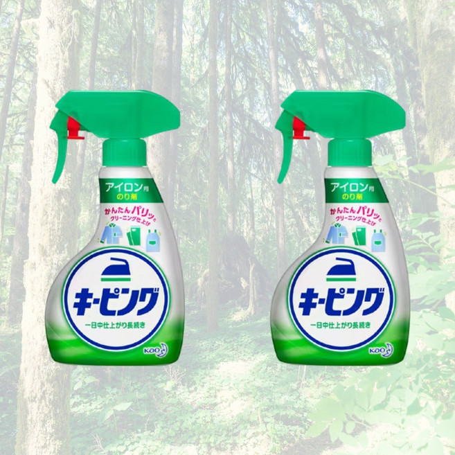카오 키핑 다림질 전용 풀 스프레이 본품 400ml, 2개, 초록