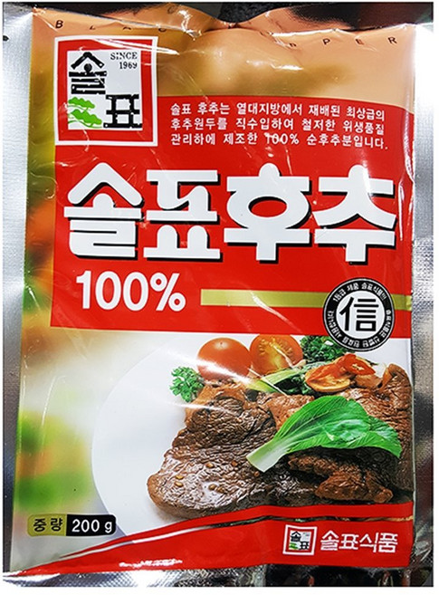 흑후추가루 (솔표 200g) 중식당 깊은맛 스튜용 양식당, 200g, 1개