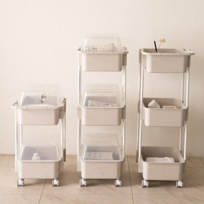 2세대 코코맘 이동식트롤리 기저귀정리함, 2세대 코코맘 기저귀정리함, 2단일반형(캡X), 아이보리