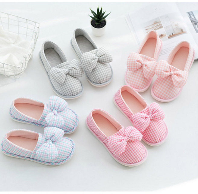 여성 빅리본 덧신실내화 논슬립 미끄럼방지 S/M/L 여자거실화 룸슈즈거실화 면실내슬리퍼 유치원 어린이집선생님