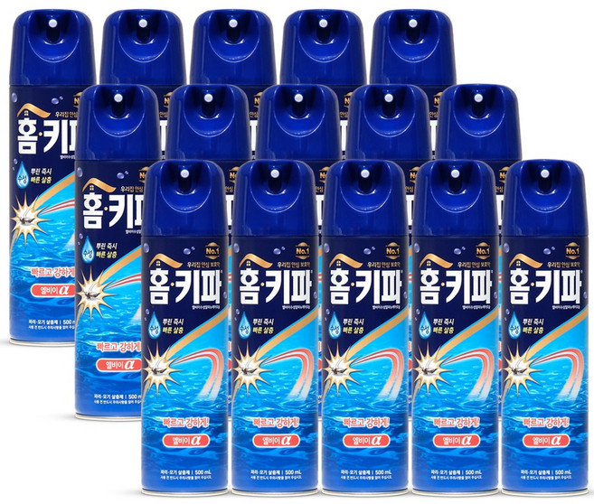 홈키파 엘비이 수성 에어졸 살충제, 15개, 500ml