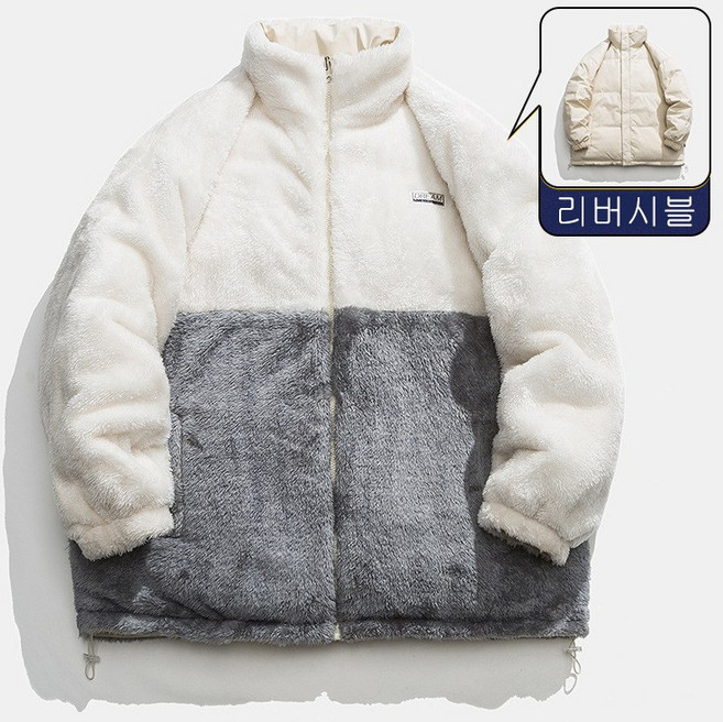 스타일닥터 양면 뽀글이 솜옷 남녀공용 겨울 기모 도톰 기모 점퍼 높은 가성비