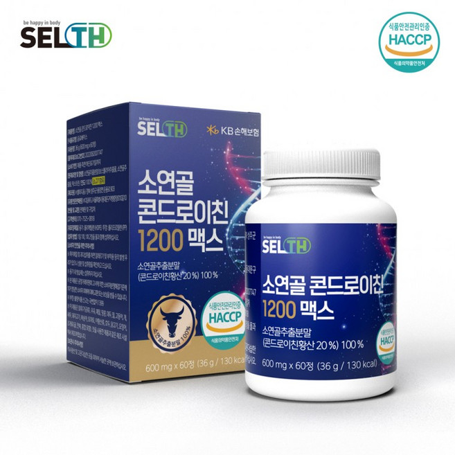 (셀스) 소연골 콘드로이친 1200 맥스 600mg X 60정 (1개월분), 1박스