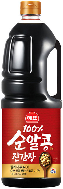 해표 순알콩 진간장, 3개, 1.8L