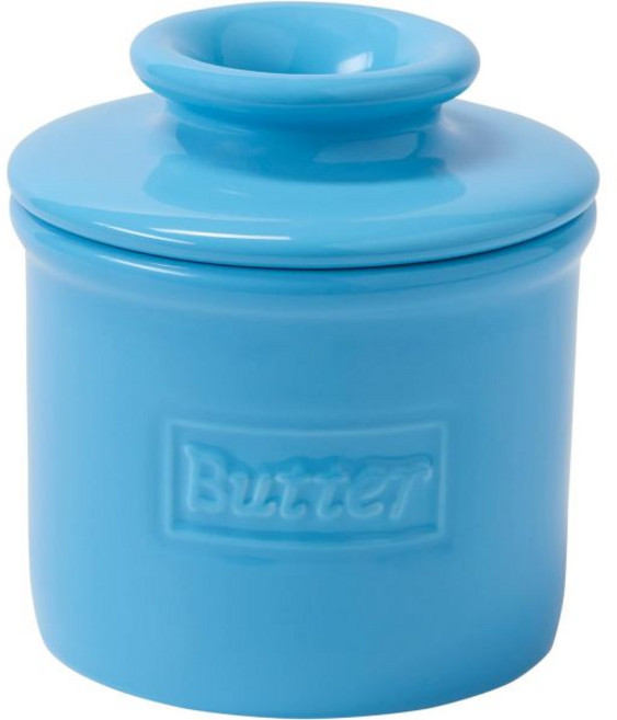 Butter Bell버터 벨 퍼지는 버터를 위한 조리대용 프랑스 세라믹 버터 접시 보관함 카페 레트로 컬렉션 마라스키노 레드 광택 마감의 L 트레망의 오리지널 크록, 1개