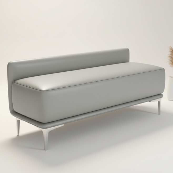 피피포피 카론 대기의자 병원 약국 대기실 로비 소파 2인용, 1개, 그레이