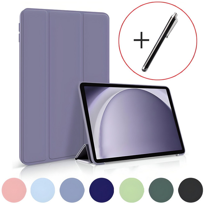 라잇굿즈 갤럭시탭 A9 플러스 TPU 플립 커버 케이스 갤탭 SM-X216 X210, 블랙, 1개