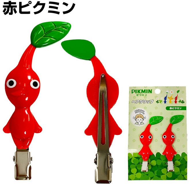 Pikmin 皮克敏 歐慶 髮夾, 1個, 1.紅色皮克敏