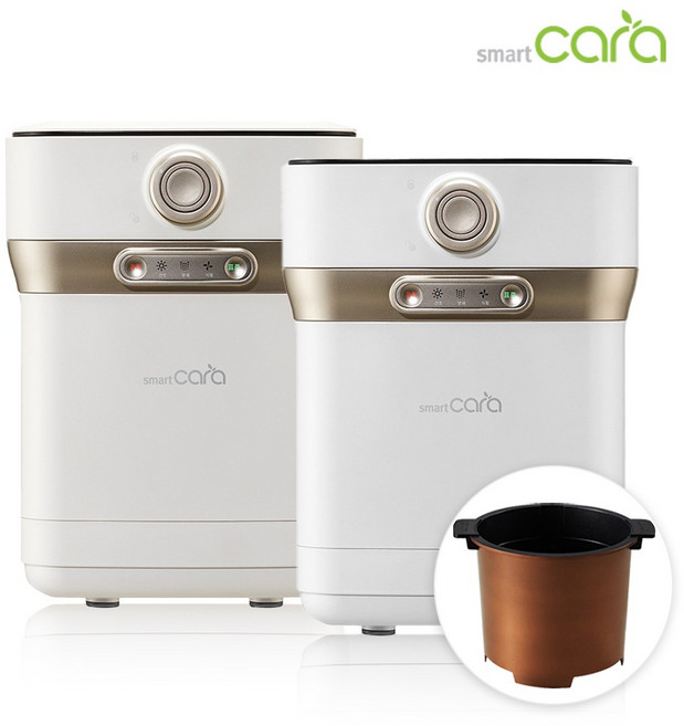 스마트카라 400 Pro X 건조분쇄 음식물처리기 2L + 건조통 세트, SC-D0209(음식물처리기), DR40A-P(건조통), 라이트베이지(음식물처리기), 브라운(건조통)