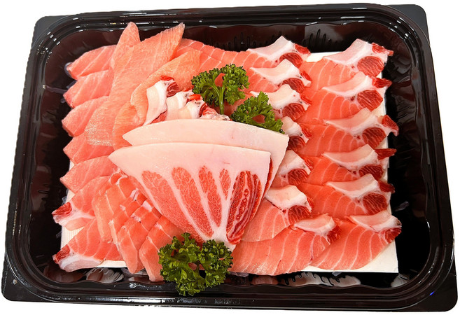 [청담참치] 바로먹는 참치회 세트 - 바로참치 #1 (손질되어 썰어진 참다랑어배꼽살 황다랑어 모둠), 1개, 바로참치 #1 350g(참다랑어배꼽2점, 황다랑어뱃살)